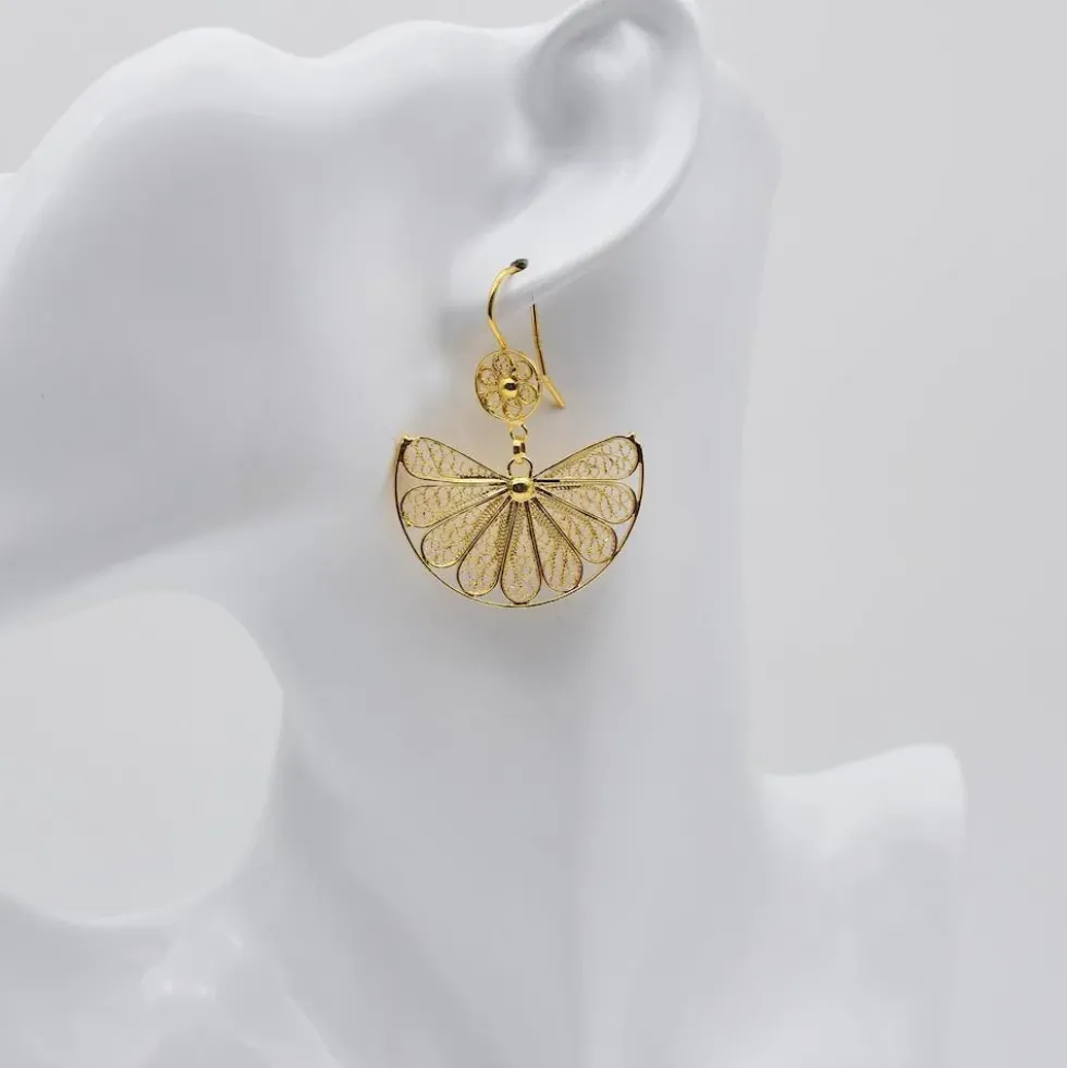 Alcance I Boucles d'oreille en argent doré