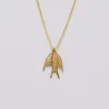 Andorinha I Collier en argent doré