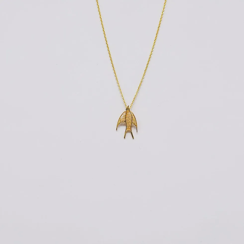 Andorinha I Collier en argent doré