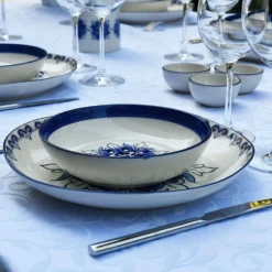 Assiette creuse en céramique "Brasão" - Bleu