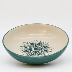 Assiette creuse en céramique "Brasão" - Verte