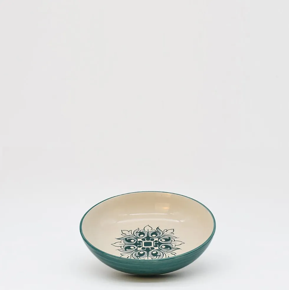 Assiette creuse en céramique "Brasão" - Verte