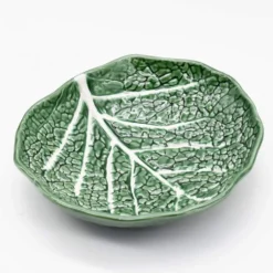 Assiette creuse en céramique en forme de chou 20 cm - Verte