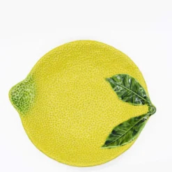 Assiette creuse en forme de citron - 27cm