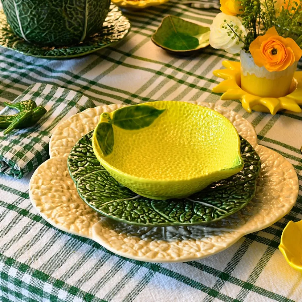 Assiette creuse en forme de citron - 24cm
