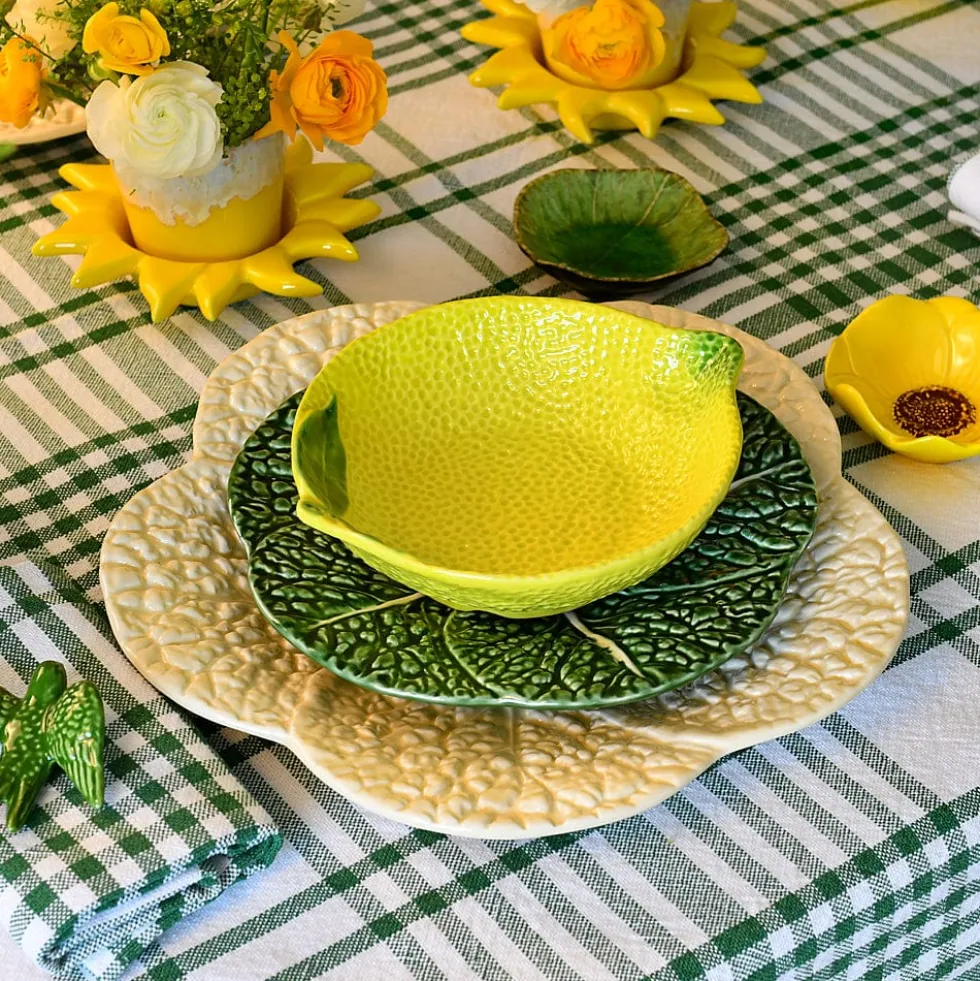 Assiette creuse en forme de citron - 24cm