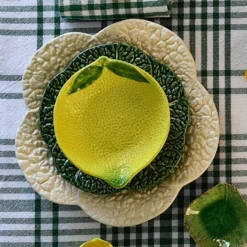 Assiette creuse en forme de citron - 24cm