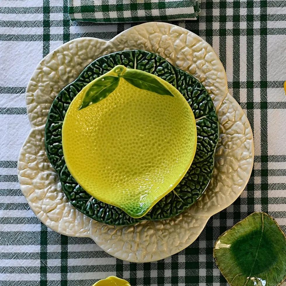 Assiette creuse en forme de citron - 24cm