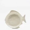 Assiette creuse en forme de Poisson 25cm - Blanc cassé
