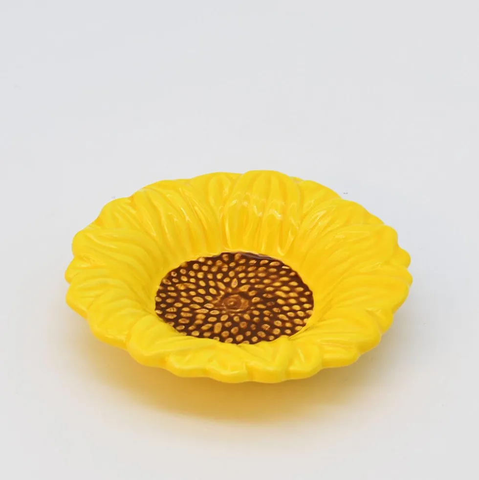 Assiette creuse en forme de Tournesol - 25cm
