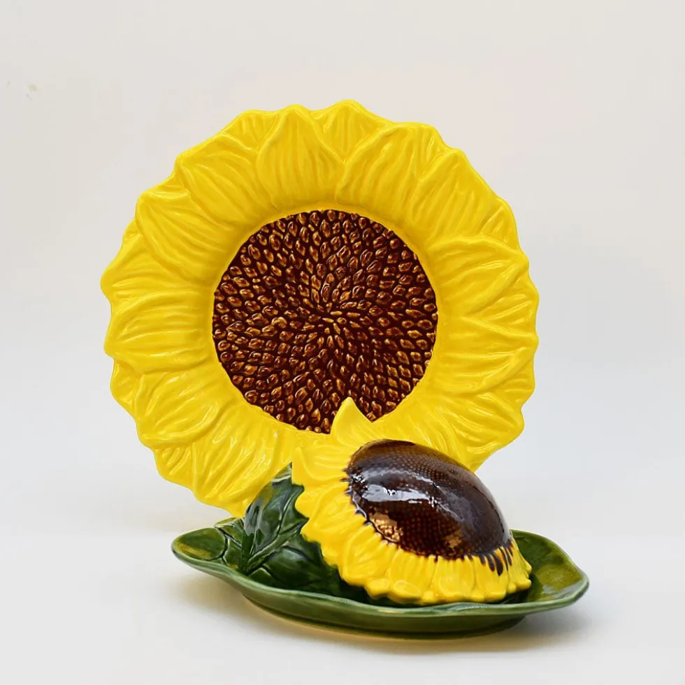 Assiette creuse en forme de Tournesol - 25cm