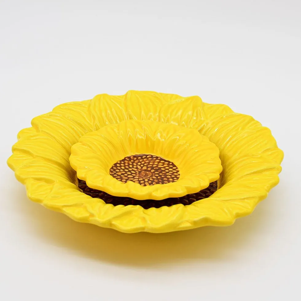 Assiette creuse en forme de Tournesol - 14cm