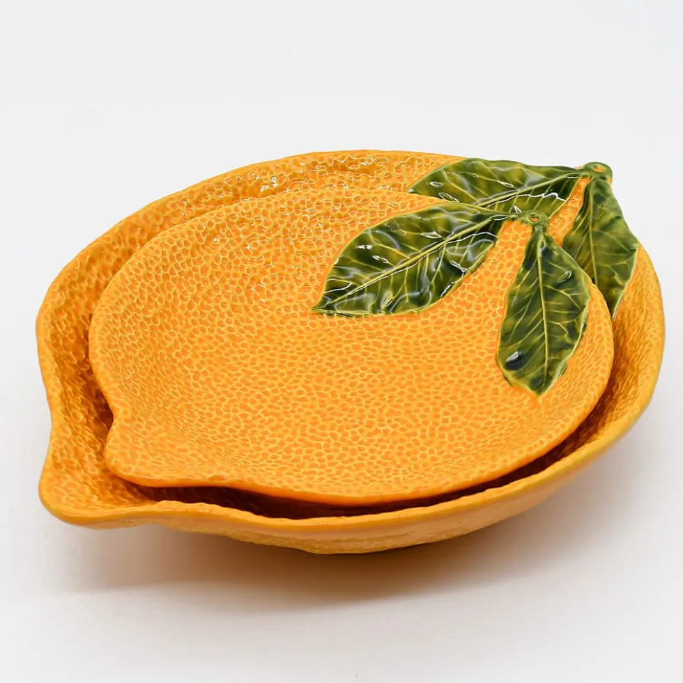 Assiette creuse en forme d'orange - 27cm