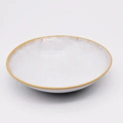 Assiette creuse en grès "Amazonia" Blanche