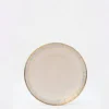 Assiette creuse en grès 21cm "Taormina" - Dorée