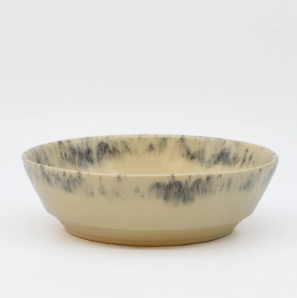 Assiette creuse en grès "Madeira" 19cm - Crème
