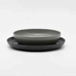 Assiette creuse en grès “Pacifica" - Artichaud