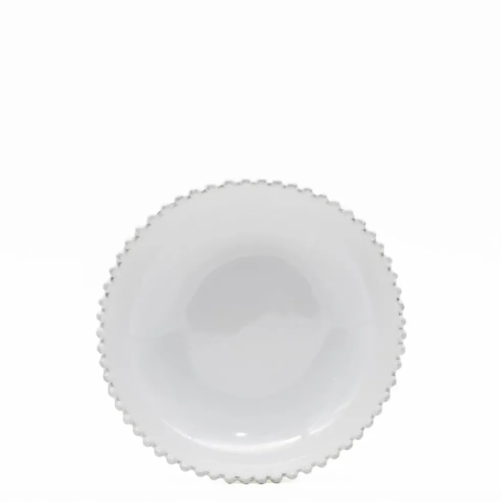 Assiette creuse en grès "Pearl" - 24cm
