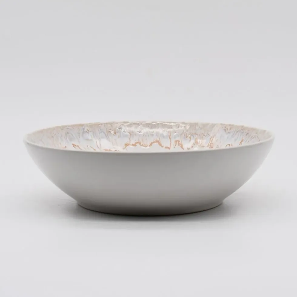 Assiette creuse en grès "Taormina" 21cm - Blanche