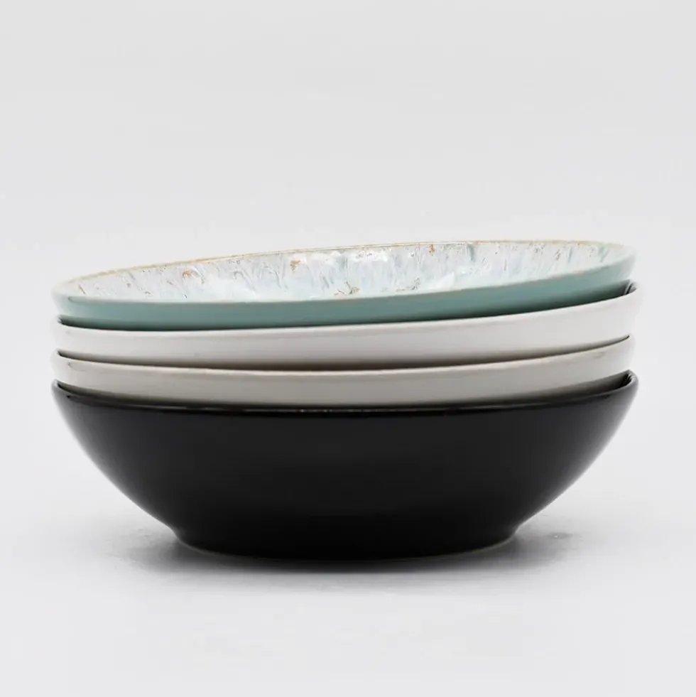 Assiette creuse en grès "Taormina" 21cm - Blanche