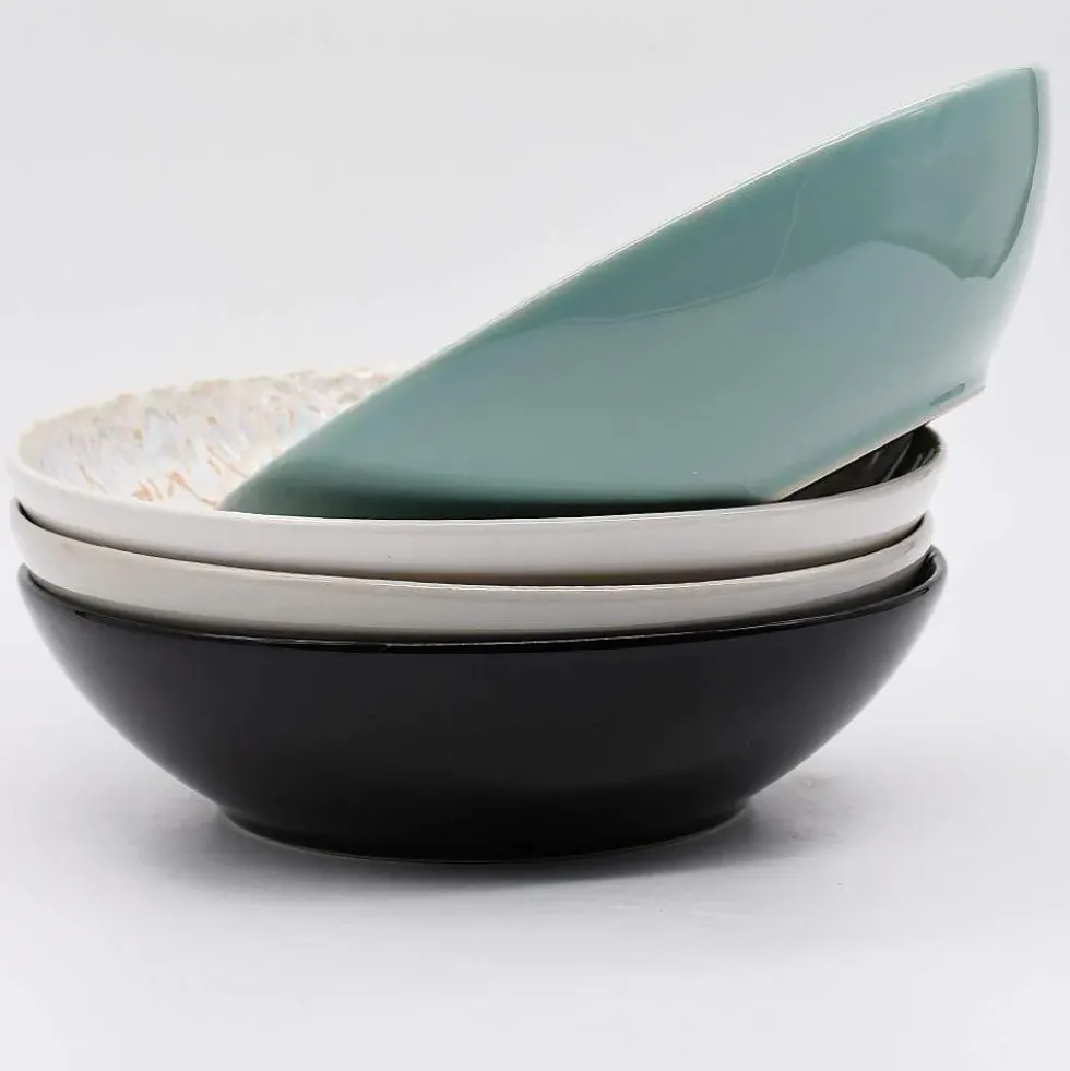 Assiette creuse en grès "Taormina" 21cm - Blanche