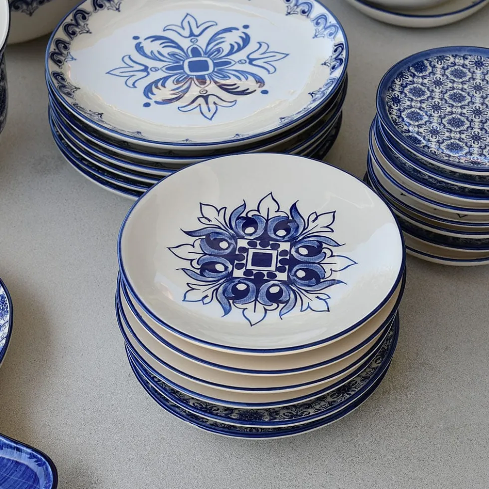 Assiette en céramique "Brasão" 20cm - Bleu