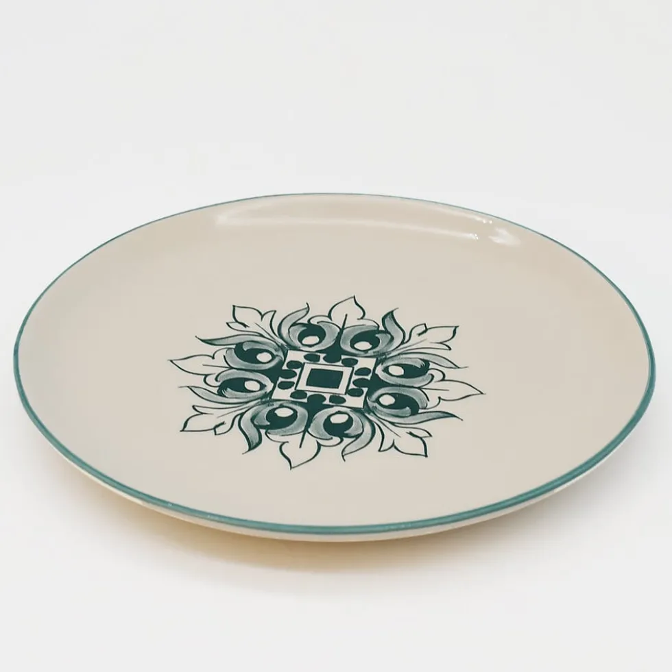 Assiette en céramique "Brasão" 20cm - Verte