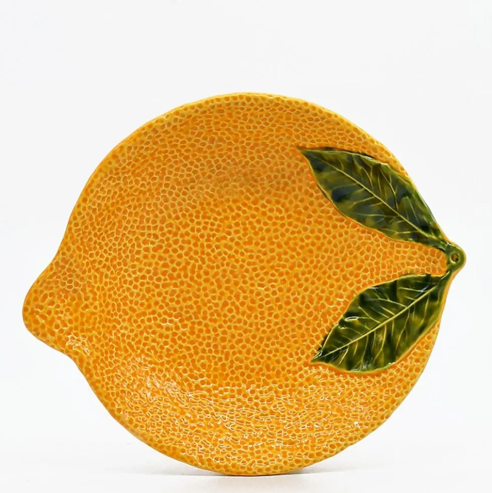 Assiette en céramique en forme d'orange - 30cm