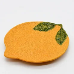 Assiette en céramique en forme d'orange - 30cm