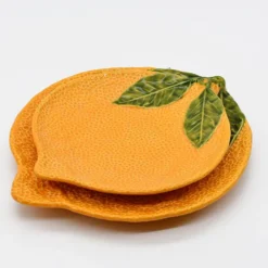 Assiette en céramique en forme d'orange - 30cm