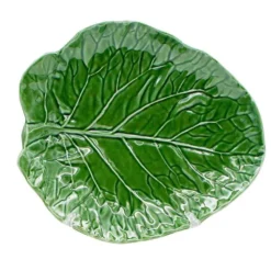 Assiette en céramique en forme de feuille de chou - 24 cm