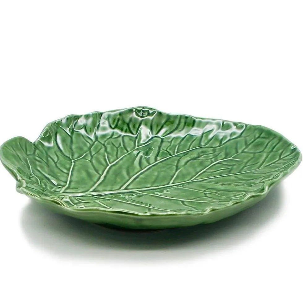 Assiette en céramique en forme de feuille de chou - 24 cm
