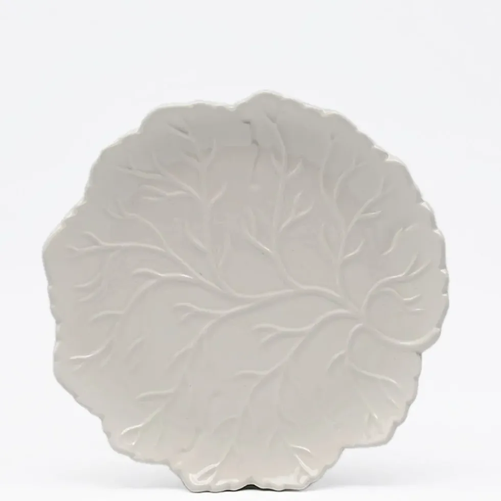 Assiette en céramique "Folha" blanche - 27cm