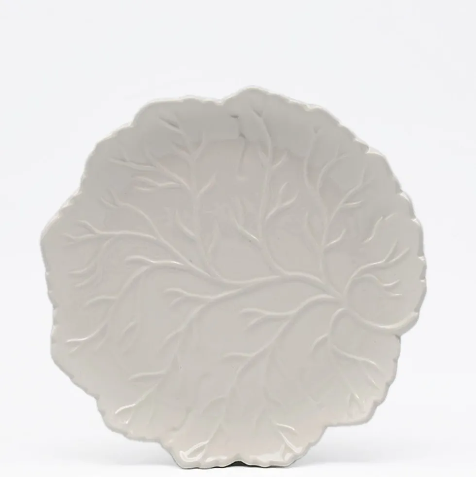 Assiette en céramique "Folha" blanche - 27cm