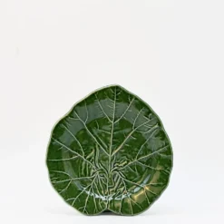 Assiette en céramique "Folha" verte - 20cm