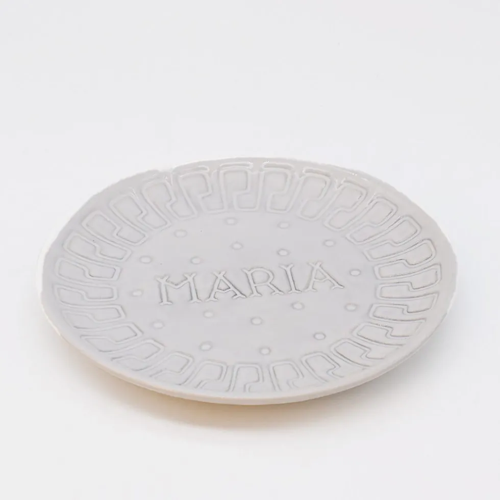 Assiette en céramique "Maria" - Blanche