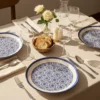 Assiette en céramique "Padrão" 27cm - Bleu