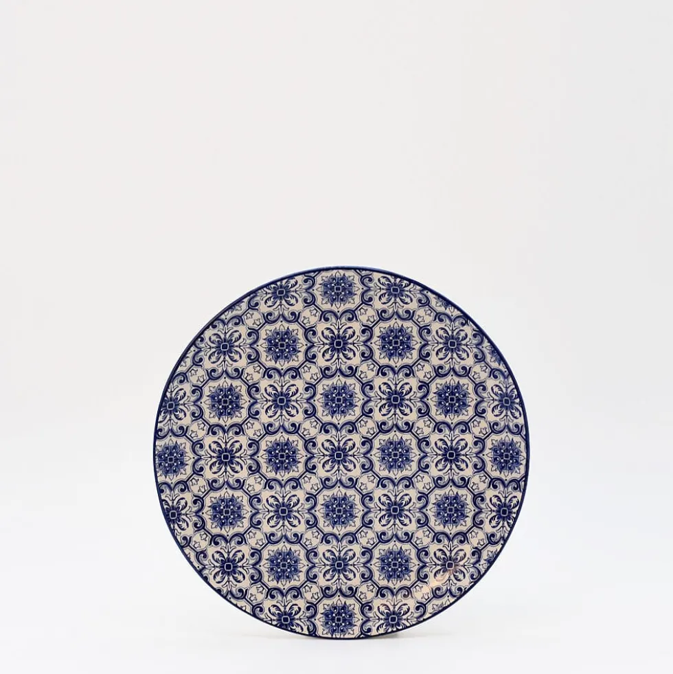 Assiette en céramique "Padrão" 20cm - Bleu