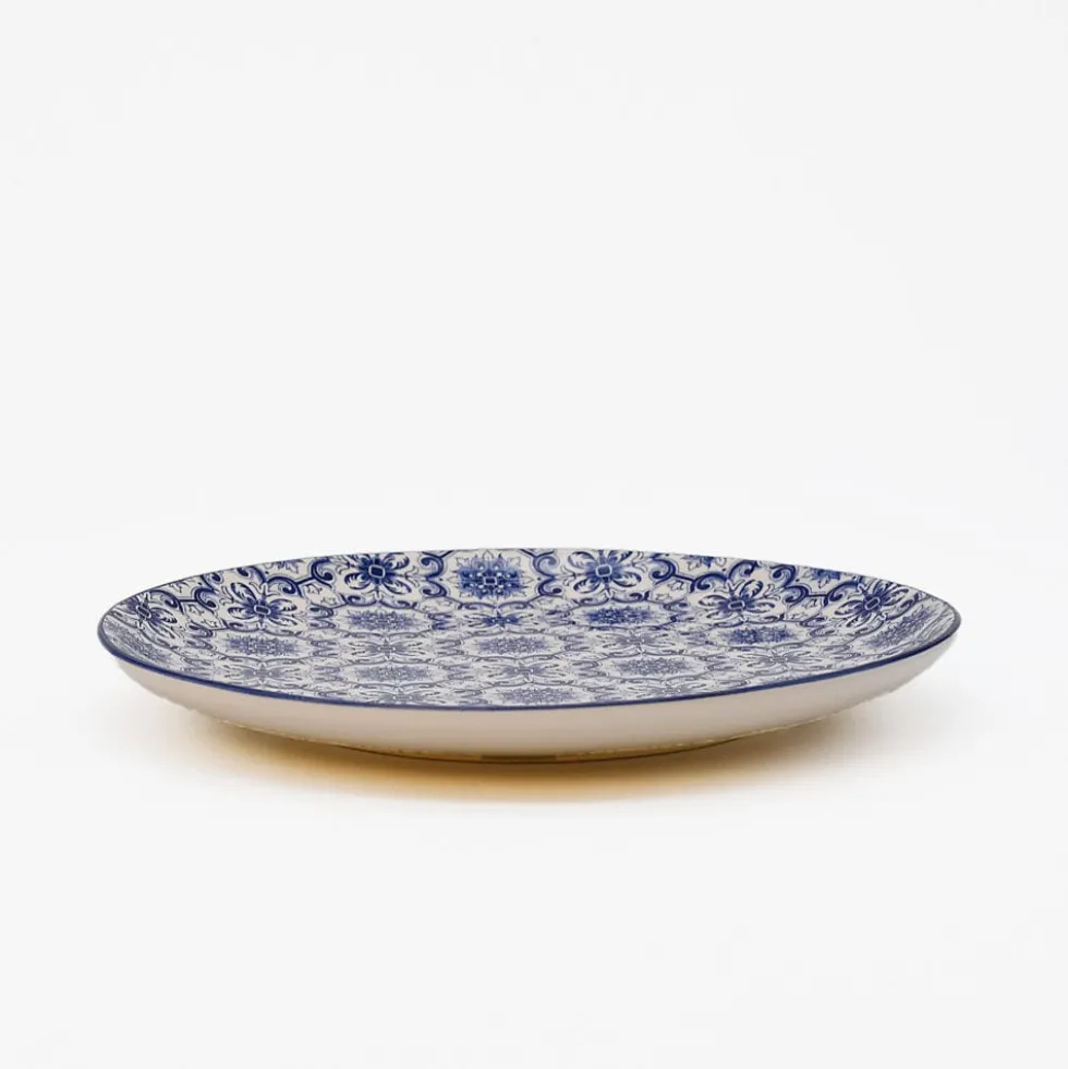 Assiette en céramique "Padrão" 20cm - Bleu