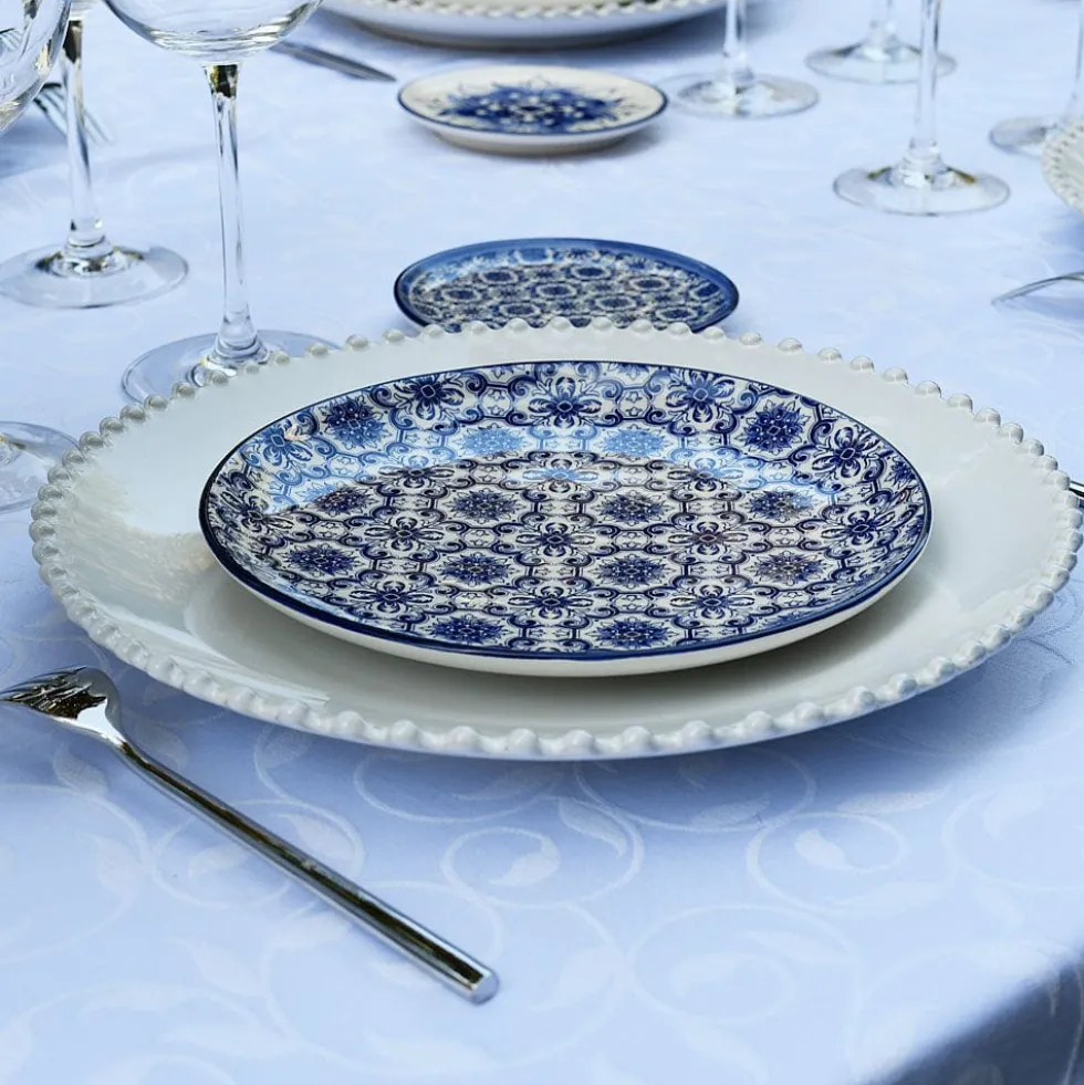Assiette en céramique "Padrão" 20cm - Bleu