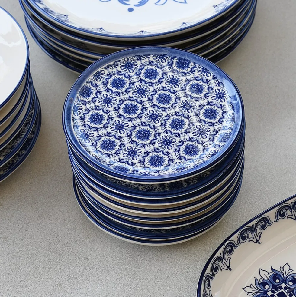 Assiette en céramique "Padrão" 12cm - Bleu
