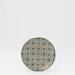 Assiette en céramique "Padrão" 12cm - Verte