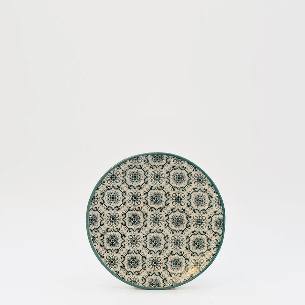 Assiette en céramique "Padrão" 12cm - Verte