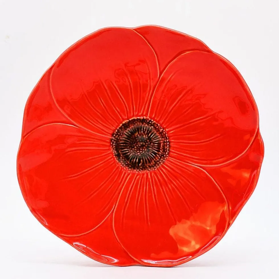 Assiette en céramique "Papoila" 27cm - Rouge