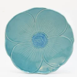 Assiette en céramique "Papoila" 27cm - Turquoise
