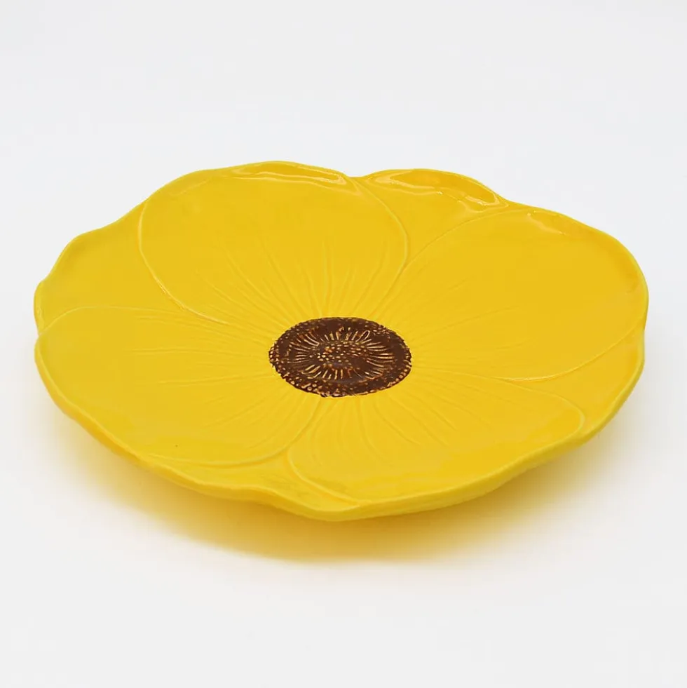 Assiette en céramique "Papoila" 27cm - Jaune
