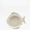 Assiette en forme de Poisson 20 cm - Blanc cassé