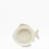 Assiette en forme de Poisson 16 cm - Blanc cassé