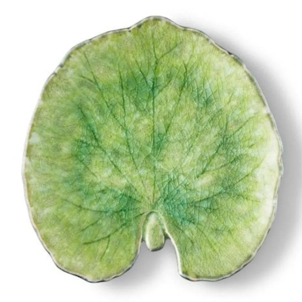 Assiette en grés "Alchemille" - Vert d'eau