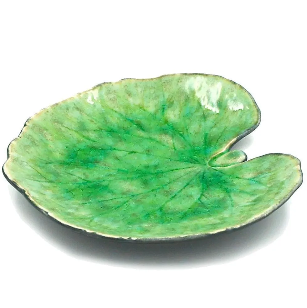 Assiette en grés "Alchemille" - Vert d'eau